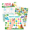 Potty Training – Ludique et motivant - carte d'apprentissage de la propreté avec autocollants