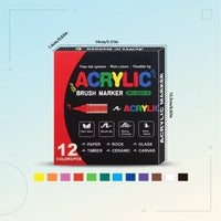 Thumbnail for ColorCraft – Créatif et durable – Marqueurs acryliques à pointe pinceau