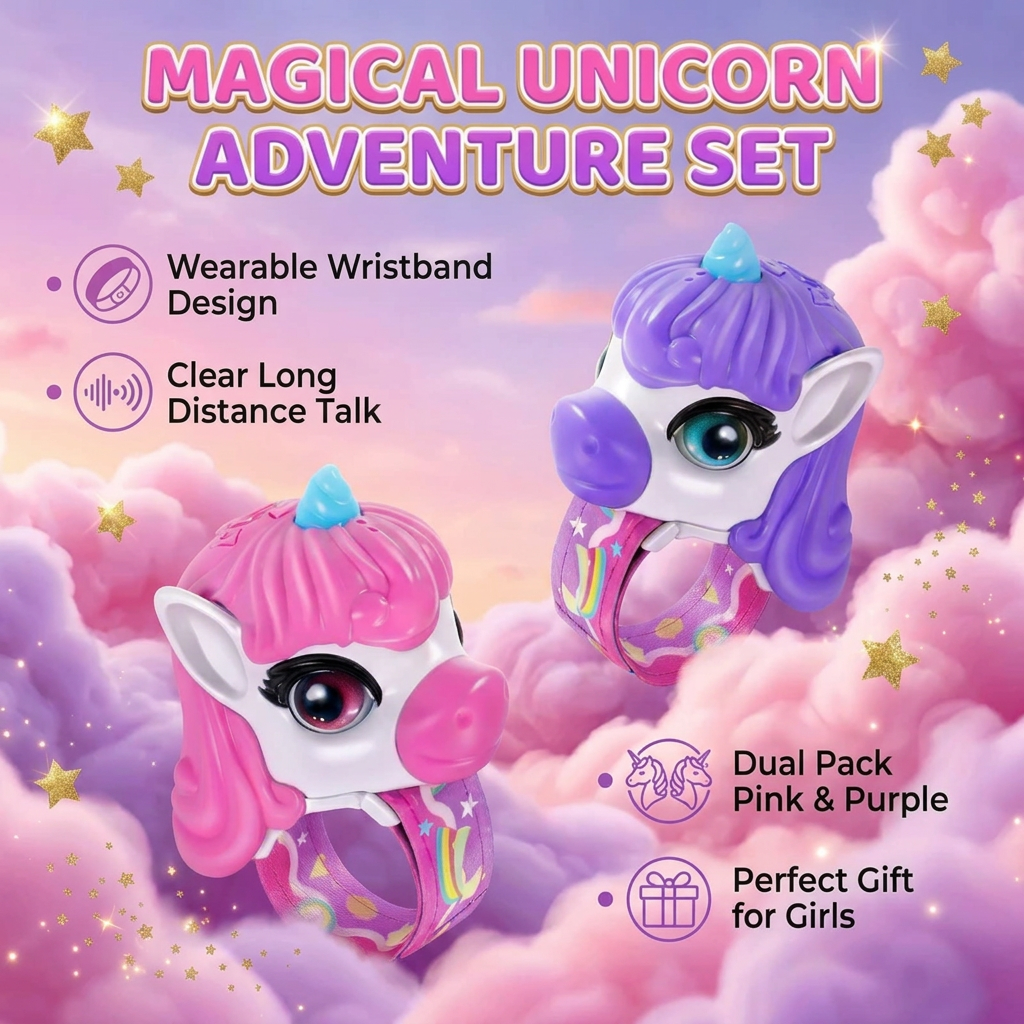 UnicornTalk – Mignon et interactif – Talkie-walkie licorne pour enfants
