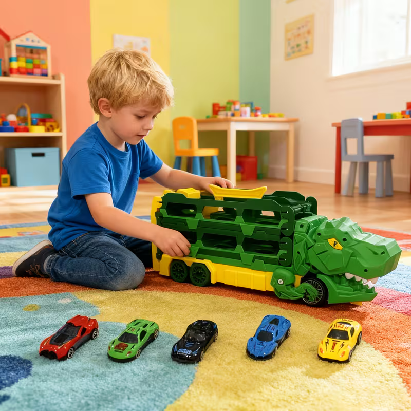 JurassicTruck – Robuste et amusant – Chariot de transport pliable Dino
