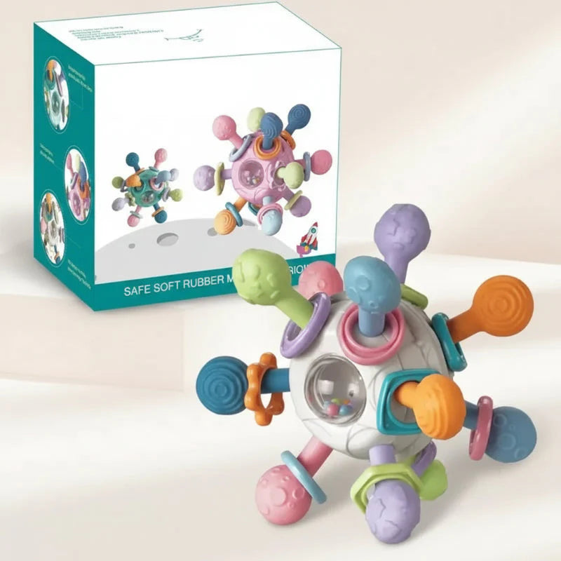 CalmChew – Doux et sûr – Anneau de dentition 3 en 1 en silicone