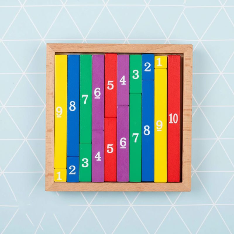 TinyMath – Ludique et éducatif – Tableau de calcul en bois avec chiffres