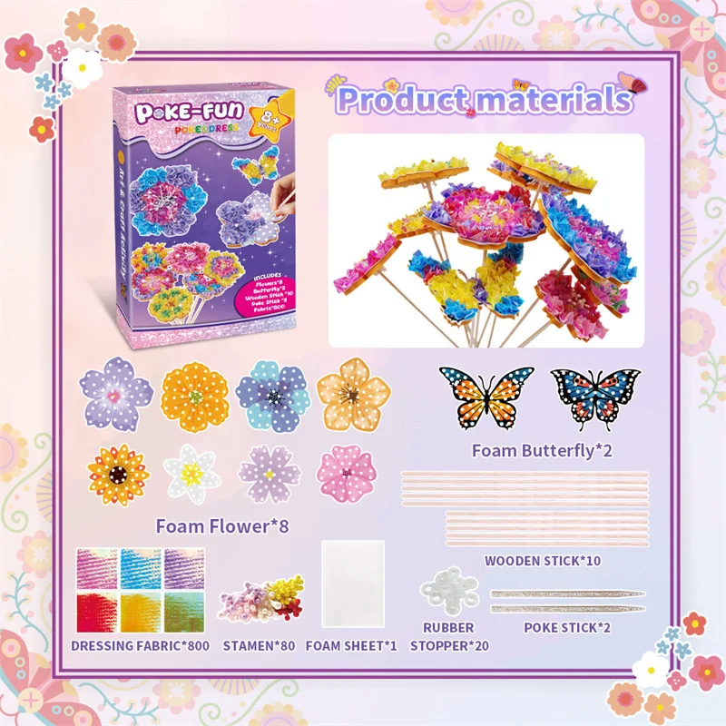 DIY Flower Poke Art – Créatif et éducatif – Kit de bricolage floral