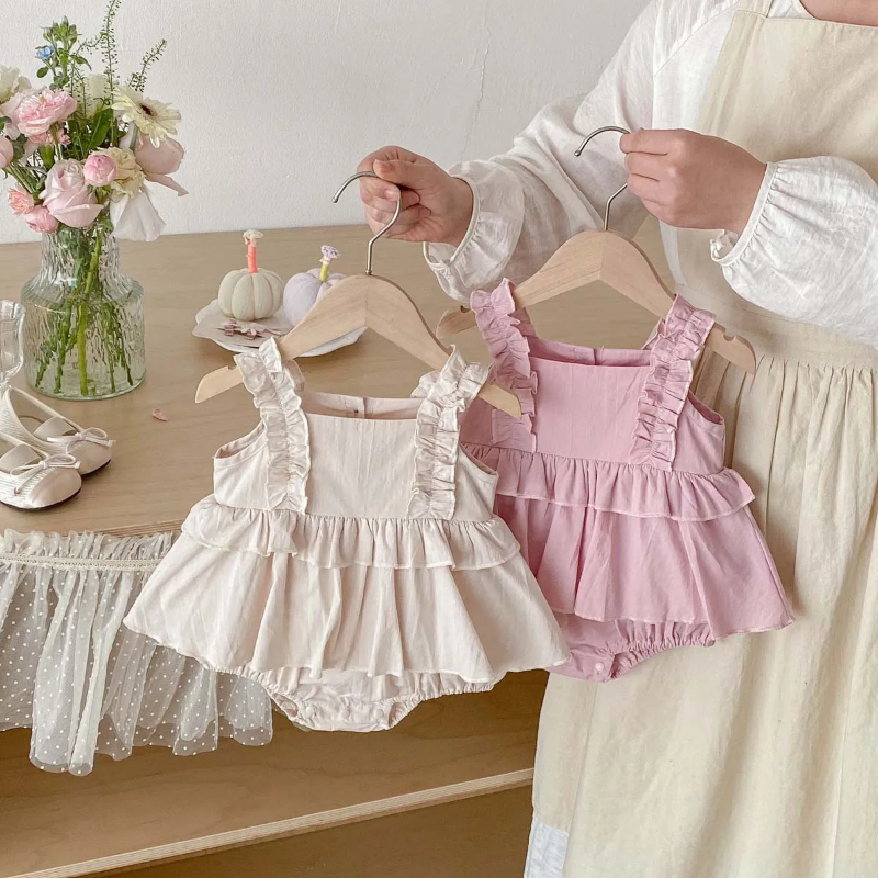 TinyBloom – Mignon et tout doux – Robe à volants pour bébé et tout-petit