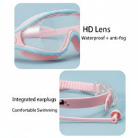 Thumbnail for AquaVision – Protection anti-buée et anti-UV réglable – Lunettes de natation en silicone avec bouchons d'oreilles