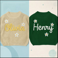 Thumbnail for TinyStitch – Pull tricoté personnalisé avec prénom pour enfants