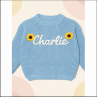 Thumbnail for TinyStitch – Pull tricoté personnalisé avec prénom pour enfants