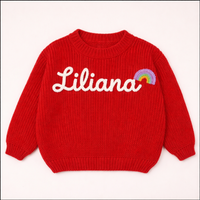 Thumbnail for TinyStitch – Pull tricoté personnalisé avec prénom pour enfants