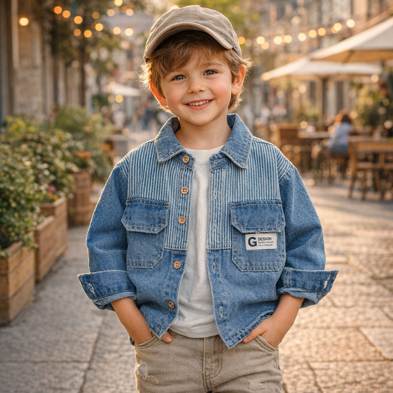 DenimStar – Élégant et durable – Veste en jean pour garçons