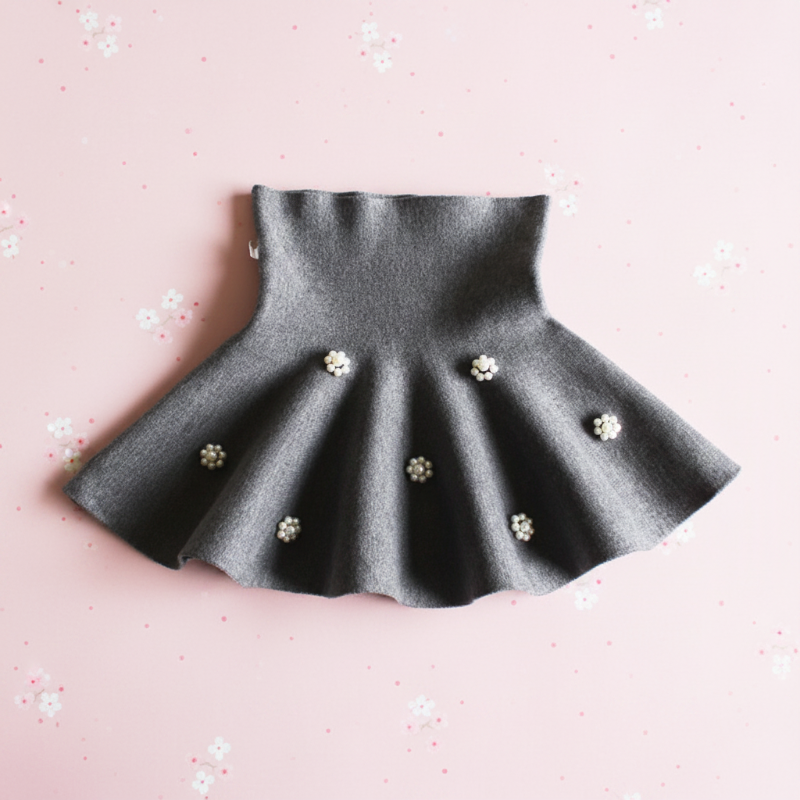 Girls Knitted Skirt – Confort et style – Jupe pour enfant