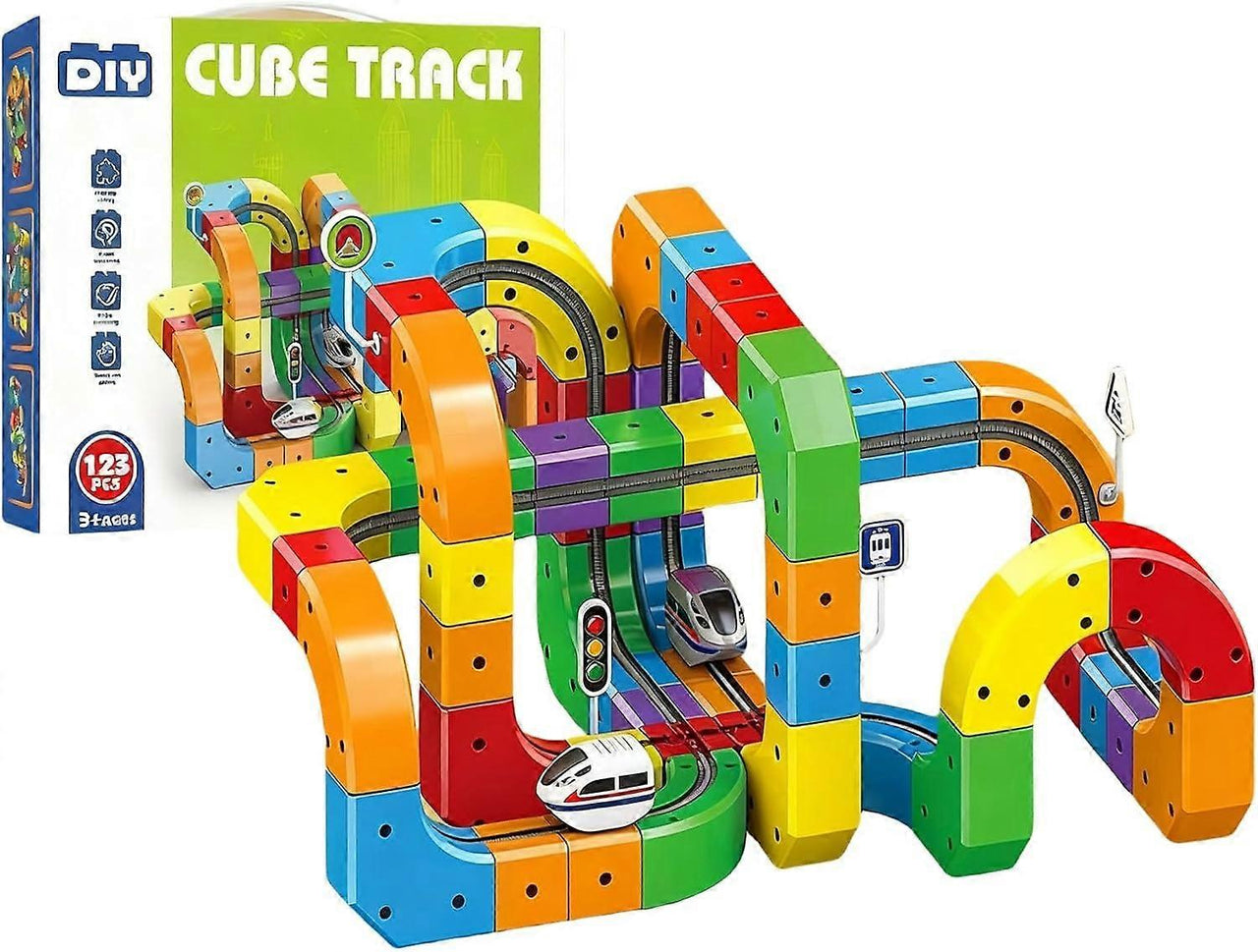 DIY Cube Track – Créatif & Actif – Circuit de train créatif à monter soi-même