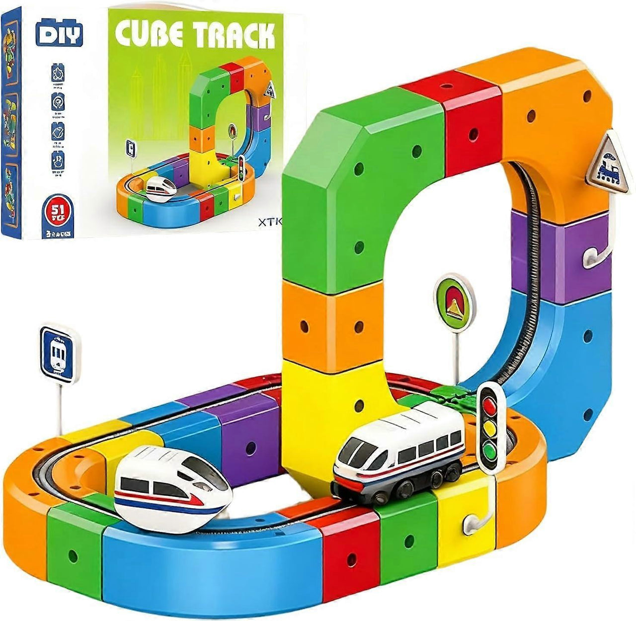 DIY Cube Track – Créatif & Actif – Circuit de train créatif à monter soi-même