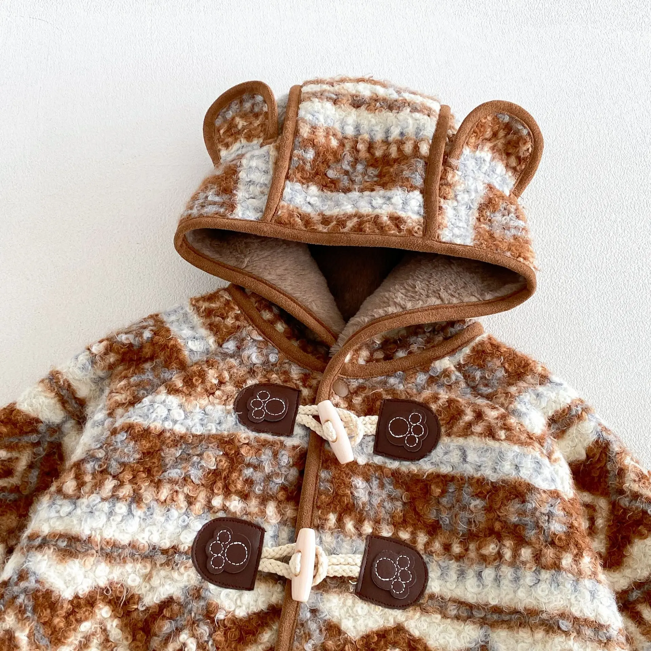 LittleWarm – Confortable et élégant – Manteau d'hiver au motif Fair Isle