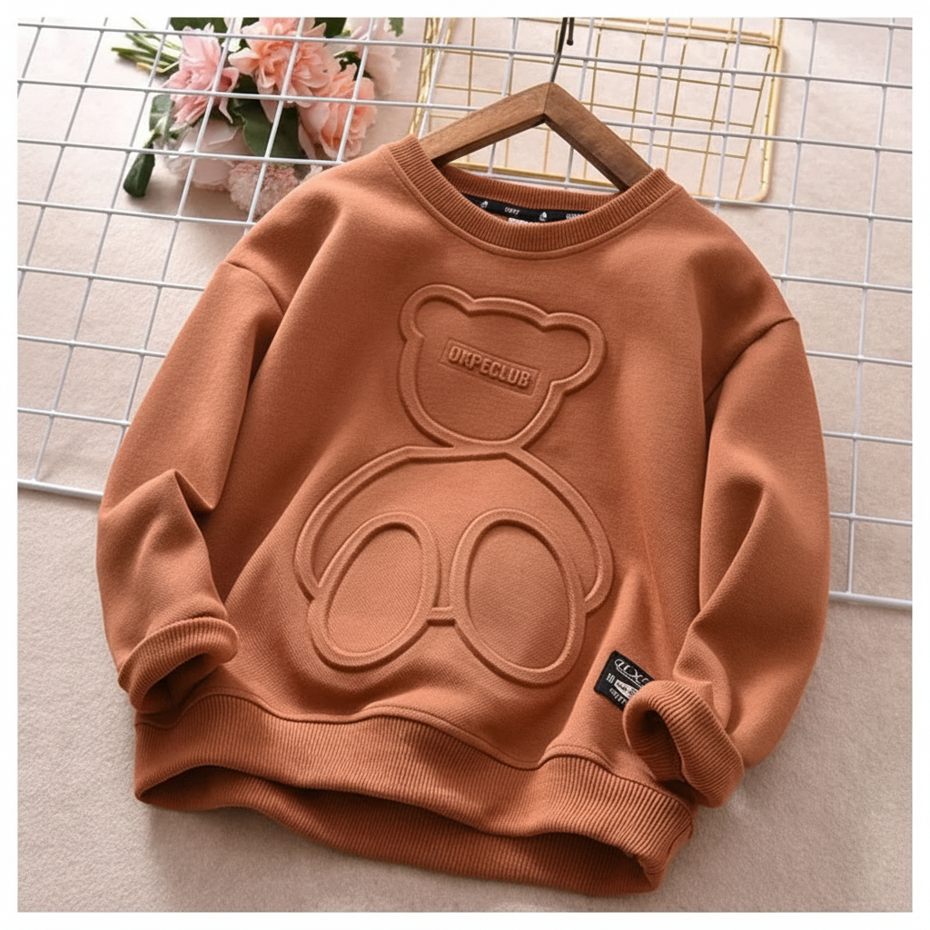 LittleCloud – Confortable et douillet – Pull avec motif d'ours en 3D