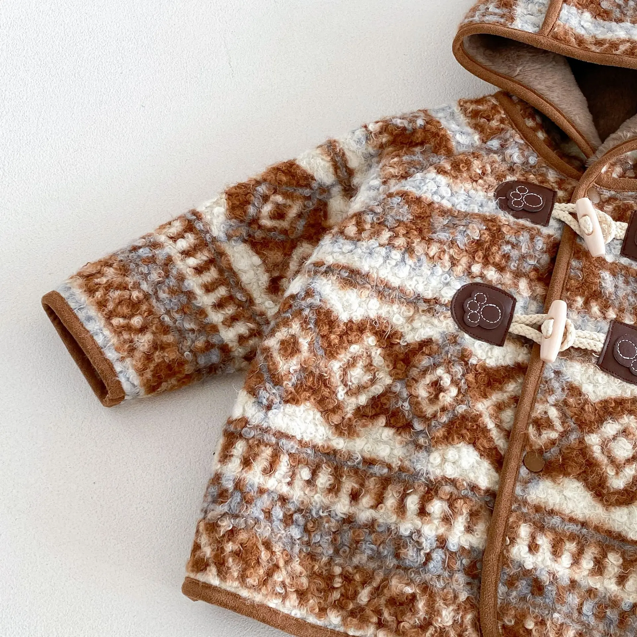 LittleWarm – Confortable et élégant – Manteau d'hiver au motif Fair Isle