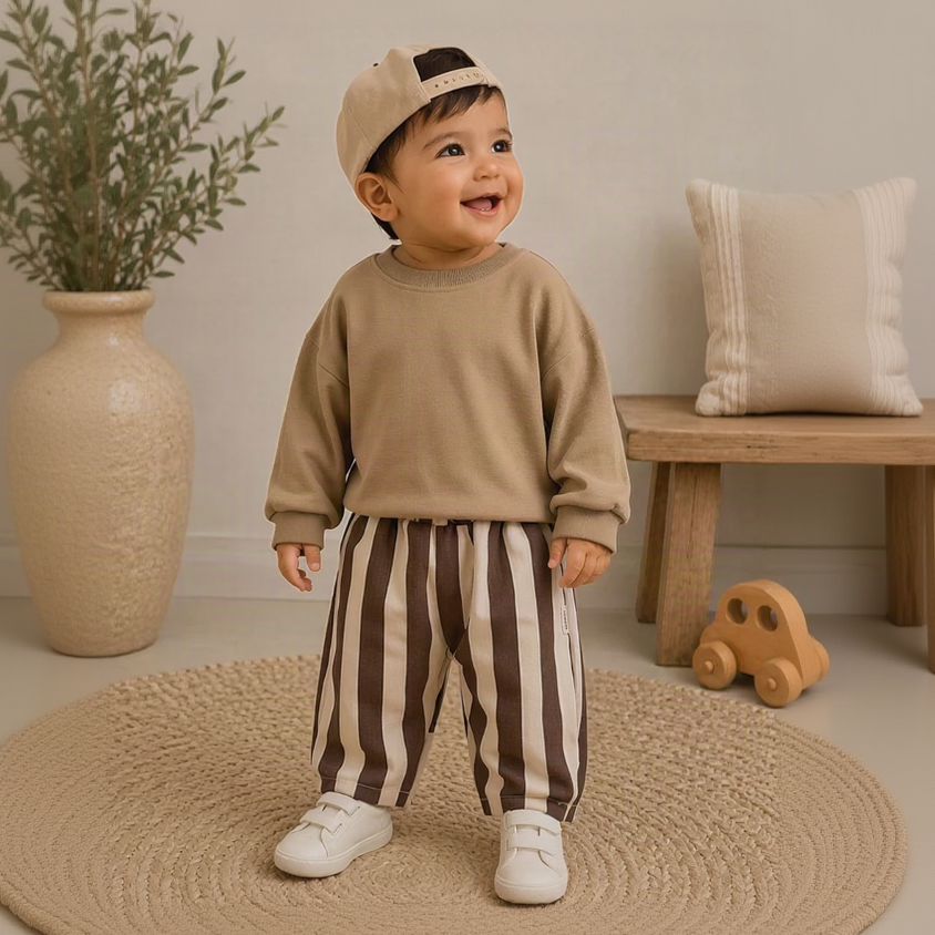 SoftStripe – Doux et confortable – Pantalon pour bébé à rayures