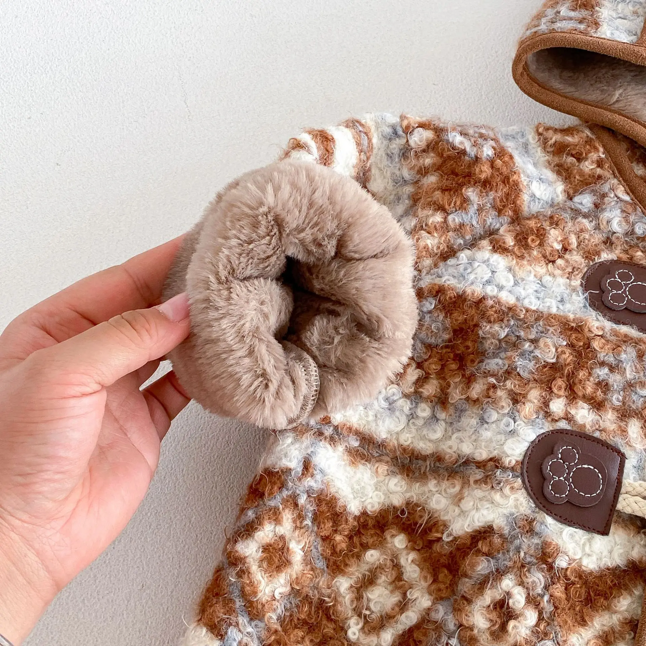 LittleWarm – Confortable et élégant – Manteau d'hiver au motif Fair Isle