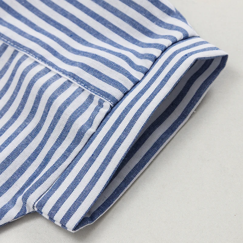 LittleClassic – Élégant et confortable – Chemise en lin pour garçon avec boutons décoratifs