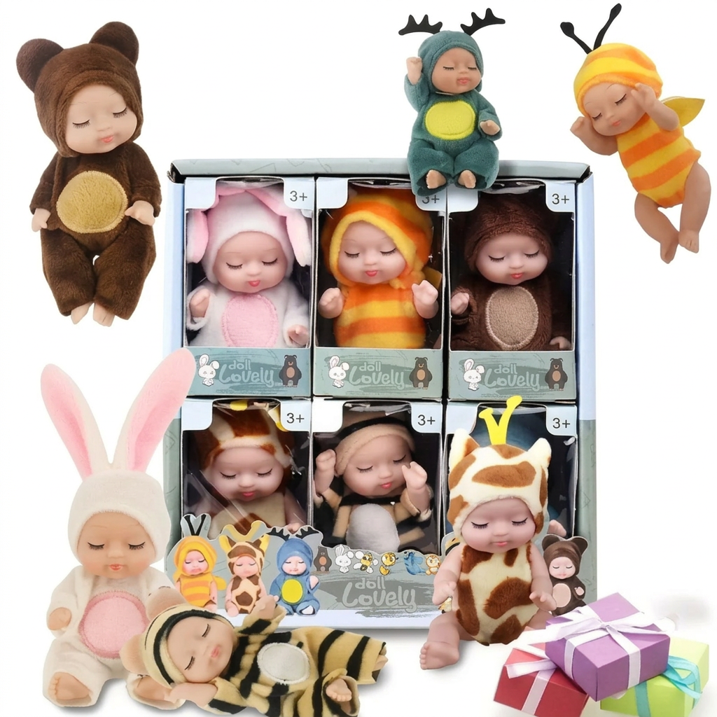 LittleDolly – Mignon et douillet – Une poupée habillée d'un costume d'animal rigolo