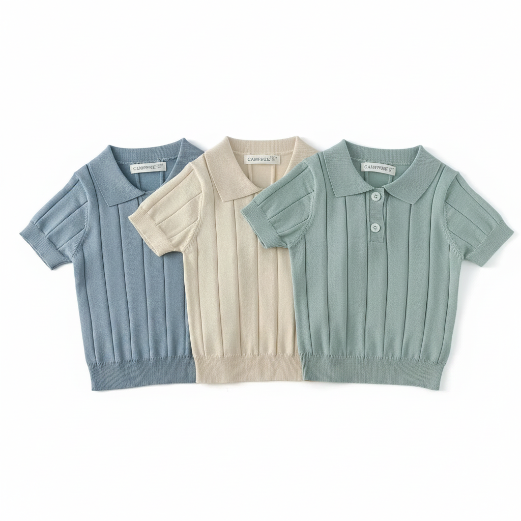 MiniLuxe – Élégant et confortable – Polo en tissu tricoté