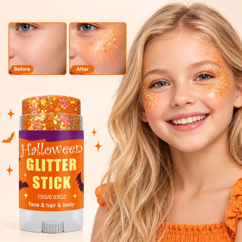 GlitterPop – Éclatant et festif – Stick pailleté d'Halloween pour le visage, les cheveux et le corps