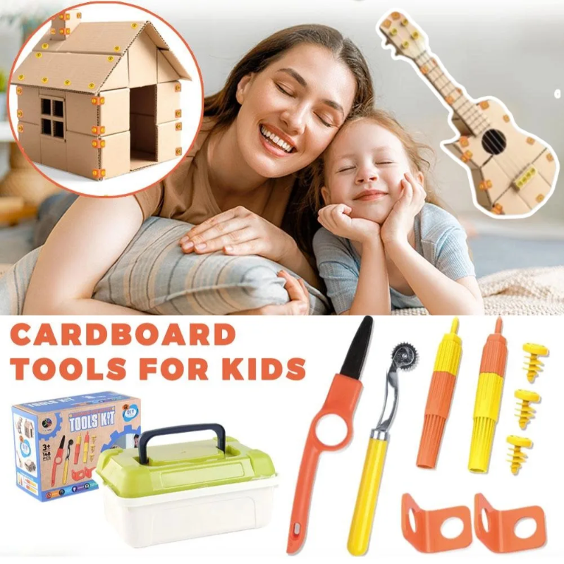ToolMaster – Le kit d'outils idéal pour les amateurs de bricolage en carton – Kit d'outils pour enfants