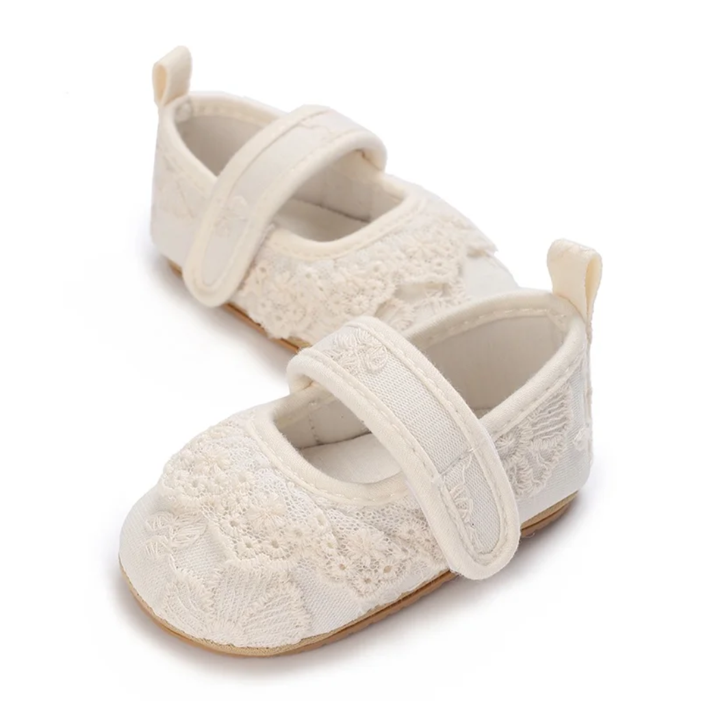 PrincessLace – Élégantes et mignonnes – Chaussures pour bébé avec dentelle et fermeture velcro