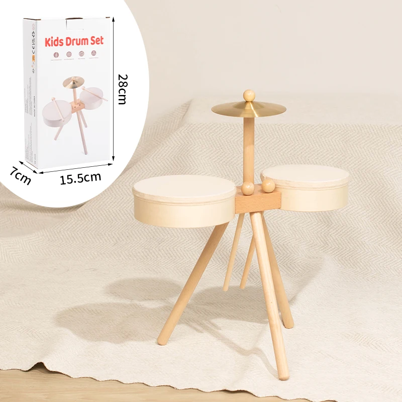 Kids Wooden Drum Toy – Musique & Créativité – Kit de batterie pour enfants