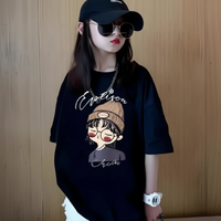 Thumbnail for CuteStyle – Tendance et confortable – T-shirt à imprimé cartoon oversize