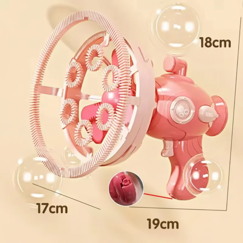 HappyBubbles – Ludique et sûr – Pistolet à bulles pour enfants