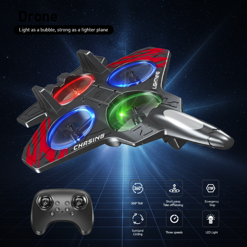 AeroBattle – Action et plaisir – Avion de cascade radiocommandé avec lumières