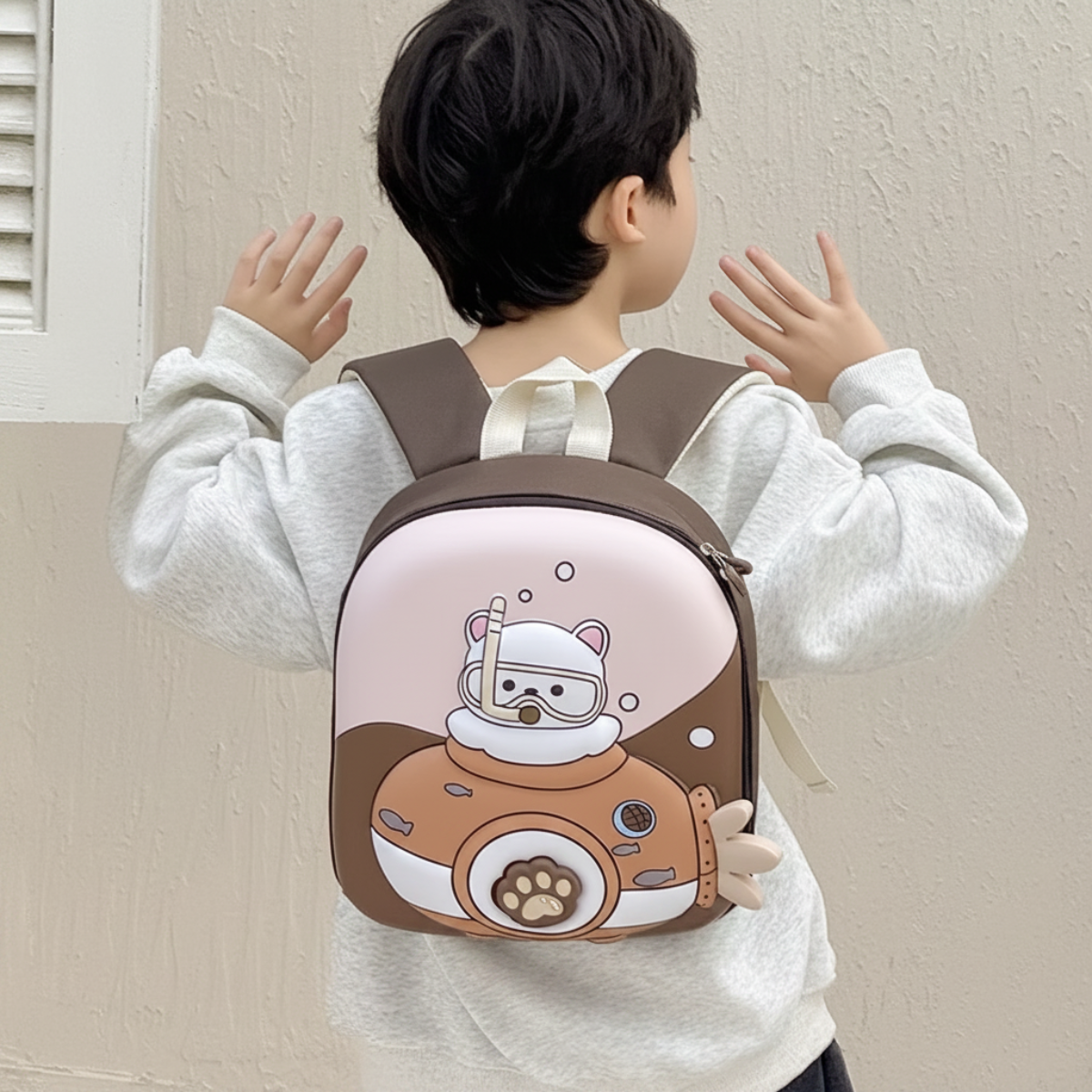 KiddoPack – Mignon et pratique – Sac à dos pour enfant avec patte lumineuse