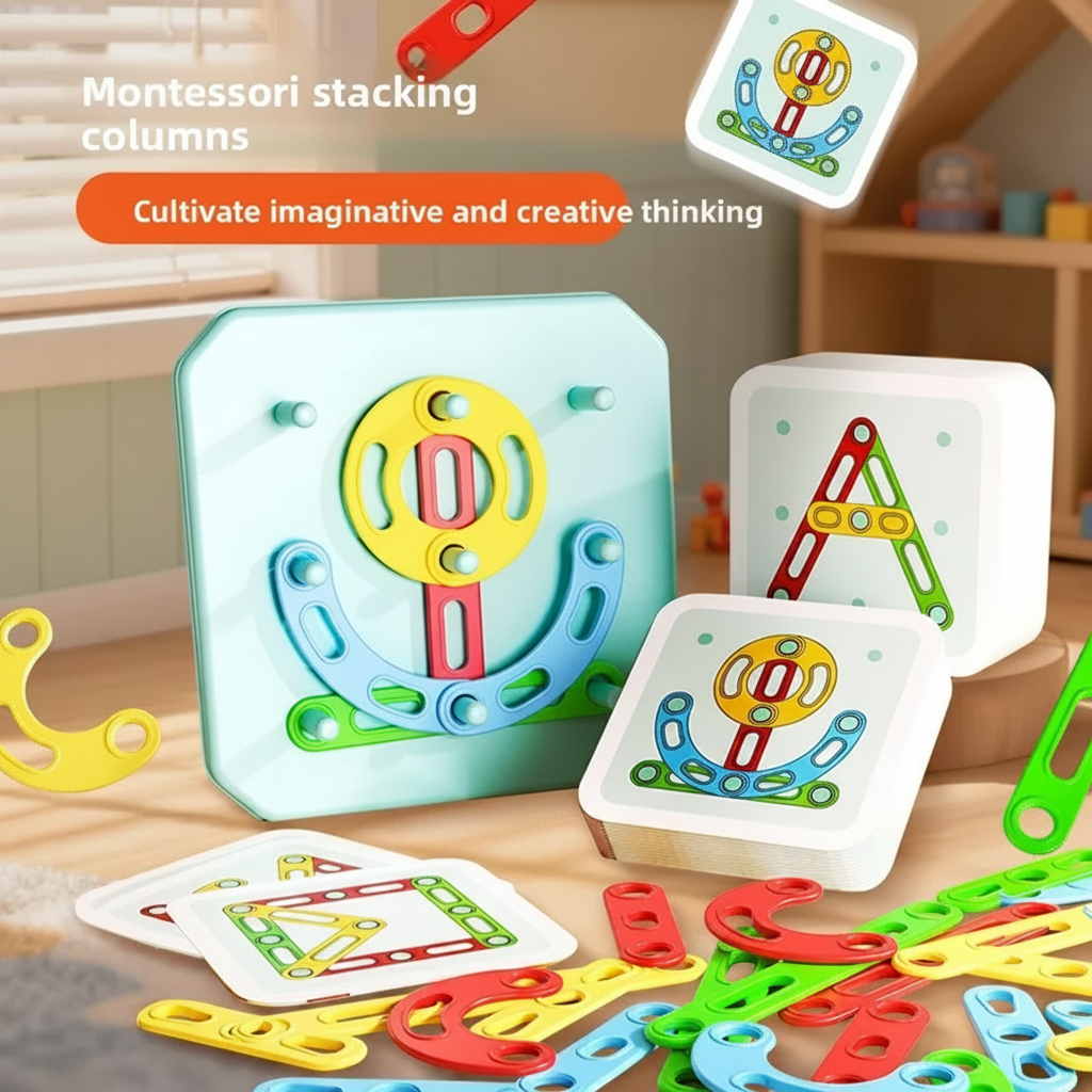 ShapeGenius – Créatif et éducatif – Puzzle géométrique sur panneau perforé