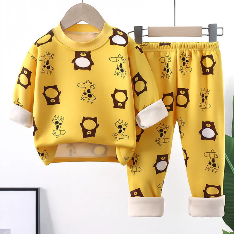 Mini Fashion™ - Design Cartoon Doux et Confortable - Pyjama Polaire Enfant