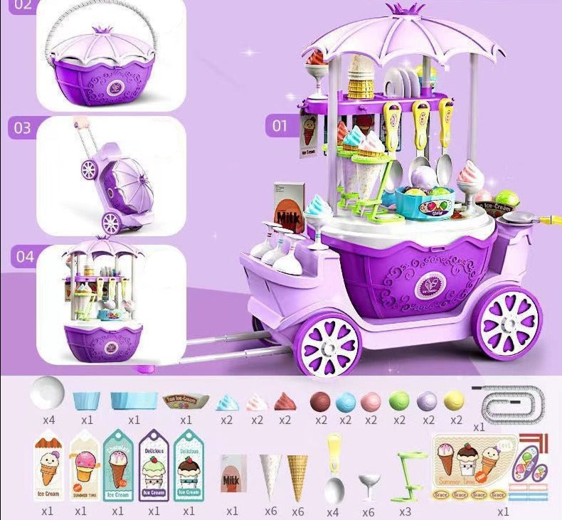 Candy Cart™ - Jeux sucrés sur roues - Chariot à glaces pour enfants