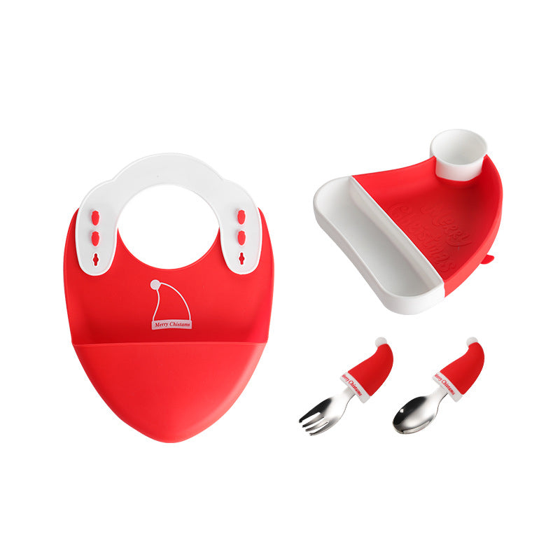 MiniMeal – Sûr et antidérapant – Set de vaisselle en silicone pour tout-petits avec couverts