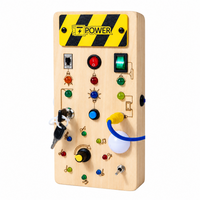 Thumbnail for TinyTech – Tableau d'activités en bois avec lumières et interrupteurs – Jouet éducatif