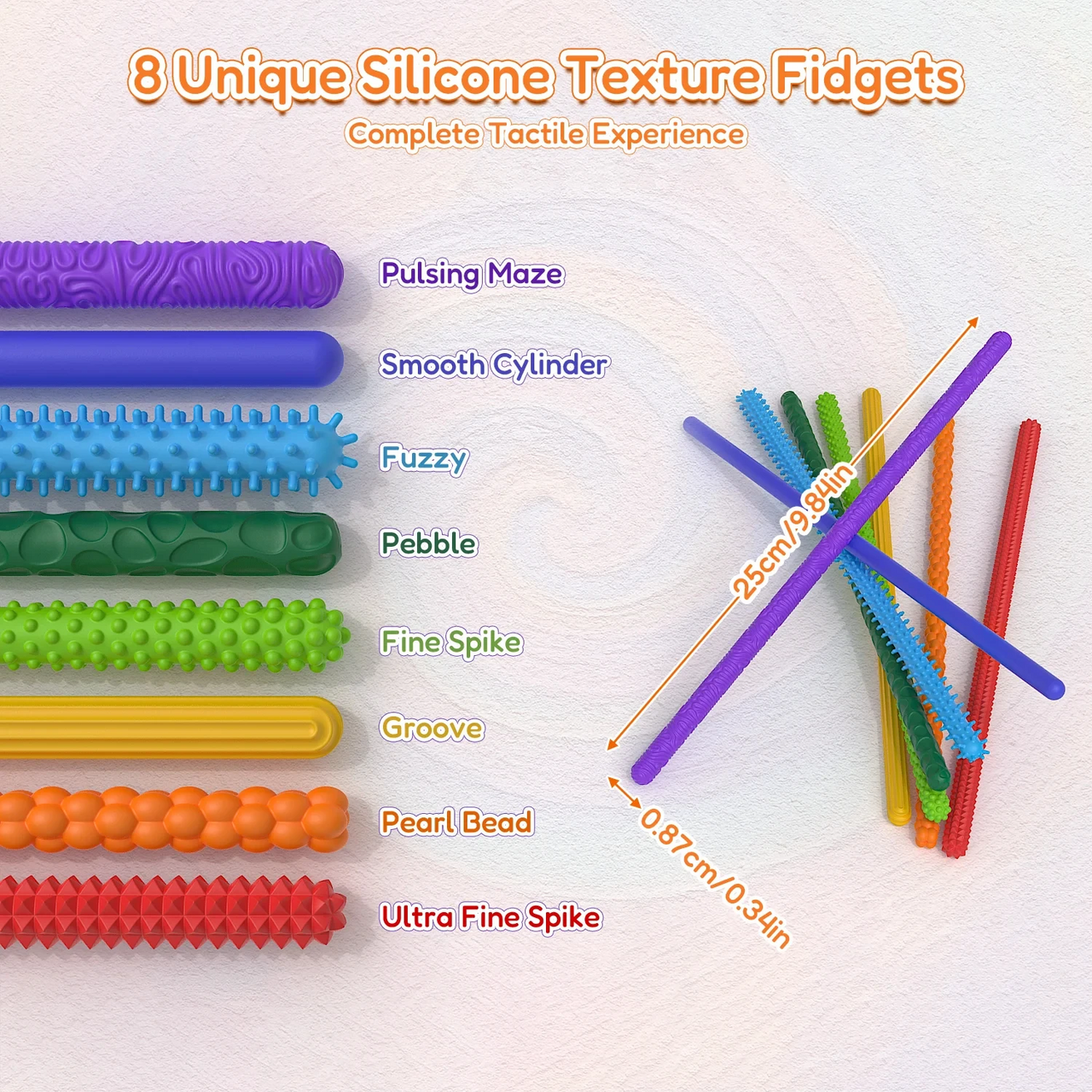 SensoryFlex – Apaisants et interactifs – Bâtons sensoriels anti-stress