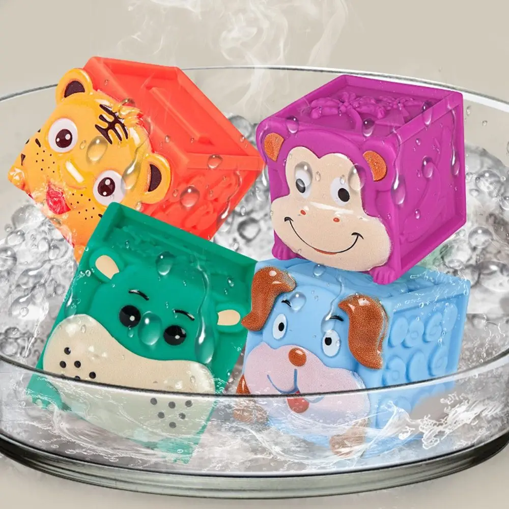 SoftStack – Ludique et éducatif – Blocs empilables en forme d'animaux en peluche