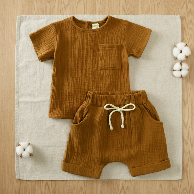 Baby Summer Outfit – Légèreté et confort – Ensemble de vêtements