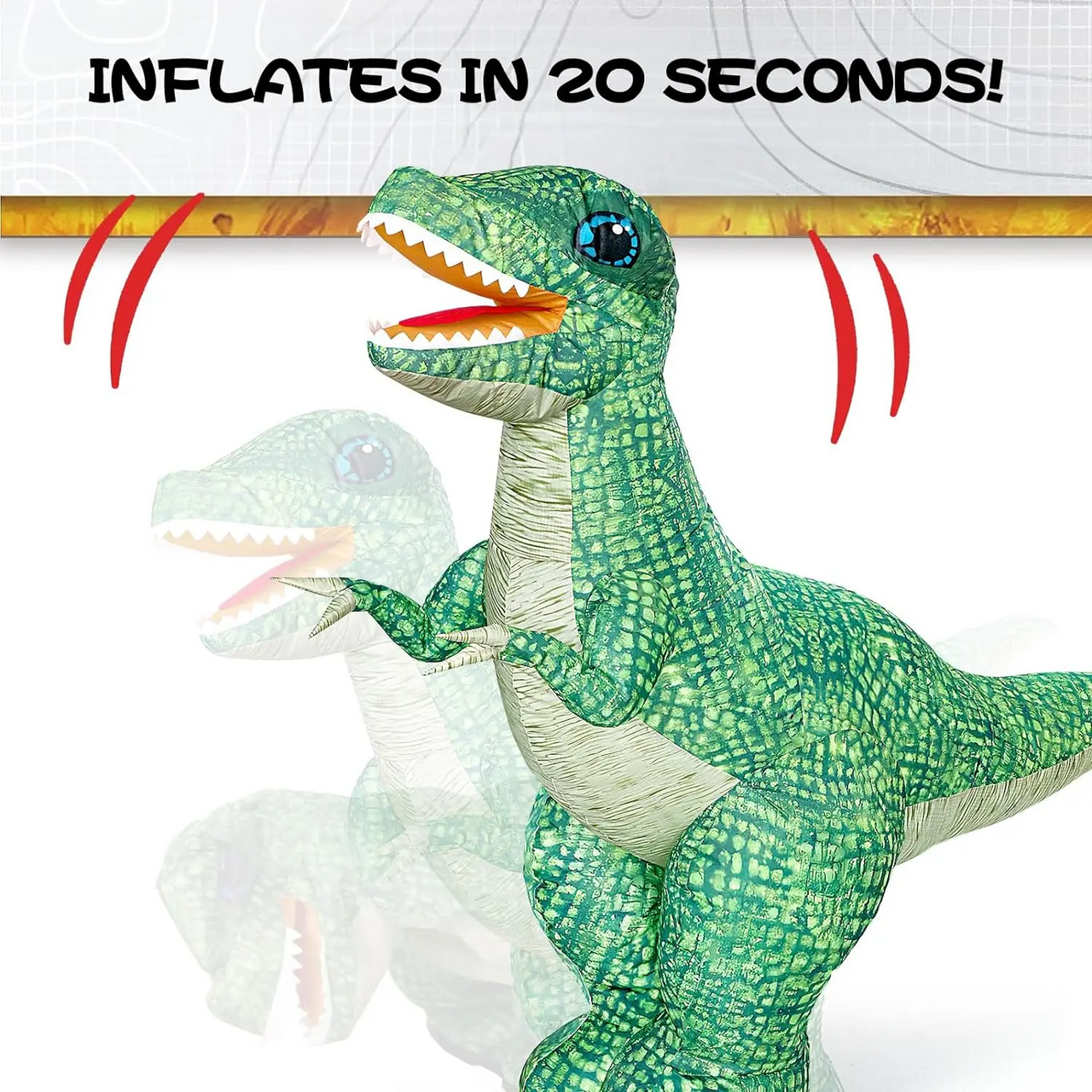MegaDino – Aventure et interactivité – Dinosaure gonflable télécommandé
