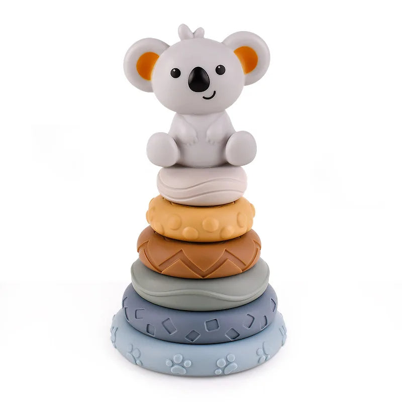 Koala Cubes™ - Tour à empiler - Jouets à mâcher pour bébés