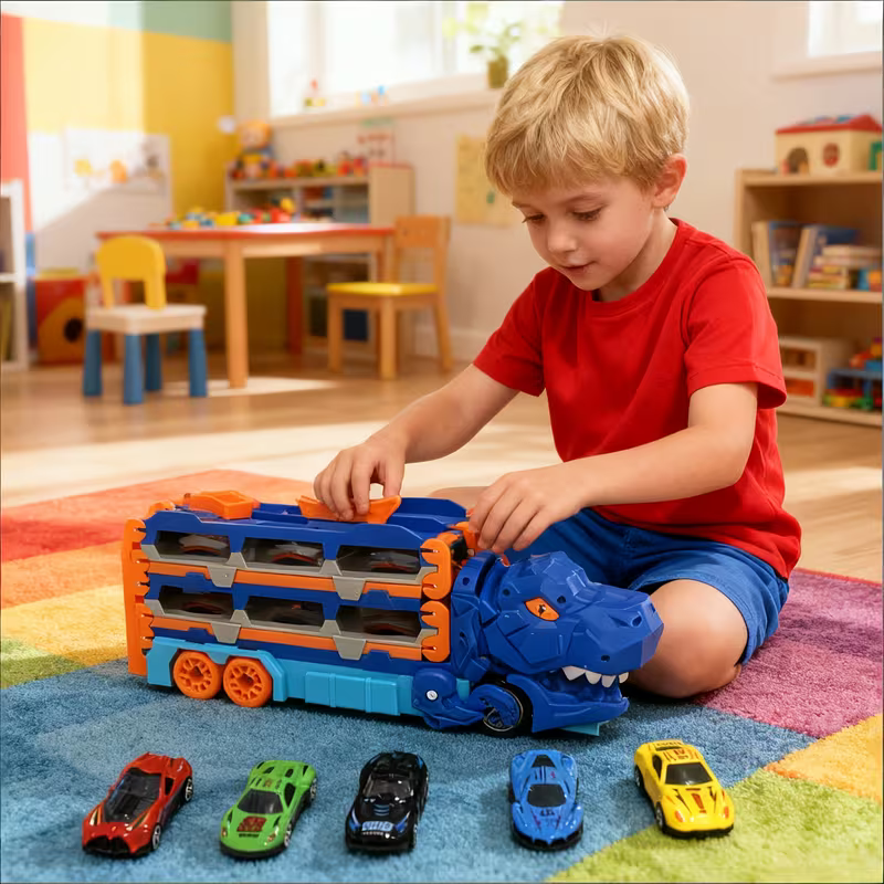 JurassicTruck – Robuste et amusant – Chariot de transport pliable Dino