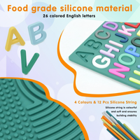 Thumbnail for BrainyKids – Éducatif et sensoriel – Tableau d'activités en silicone avec des lettres
