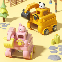 Thumbnail for TinyExcavators – Unique et fonctionnelle – Bouteille d'eau « pelleteuse » avec paille