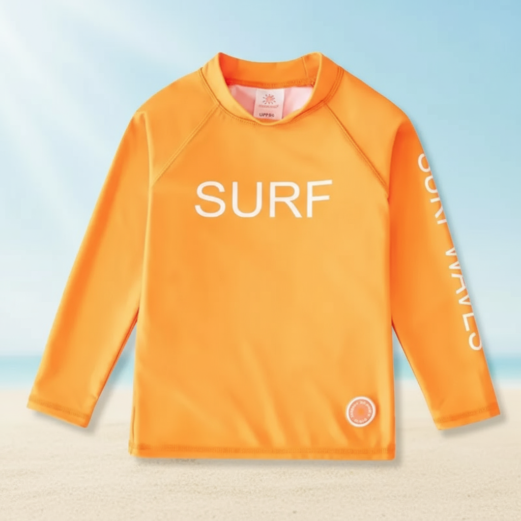 SunShield – Protecteur et souple – T-shirt de surf à manches longues pour enfants avec UPF 50+