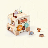 Thumbnail for BusyRide – Éducatif et polyvalent – Bus d'activités Montessori en bois