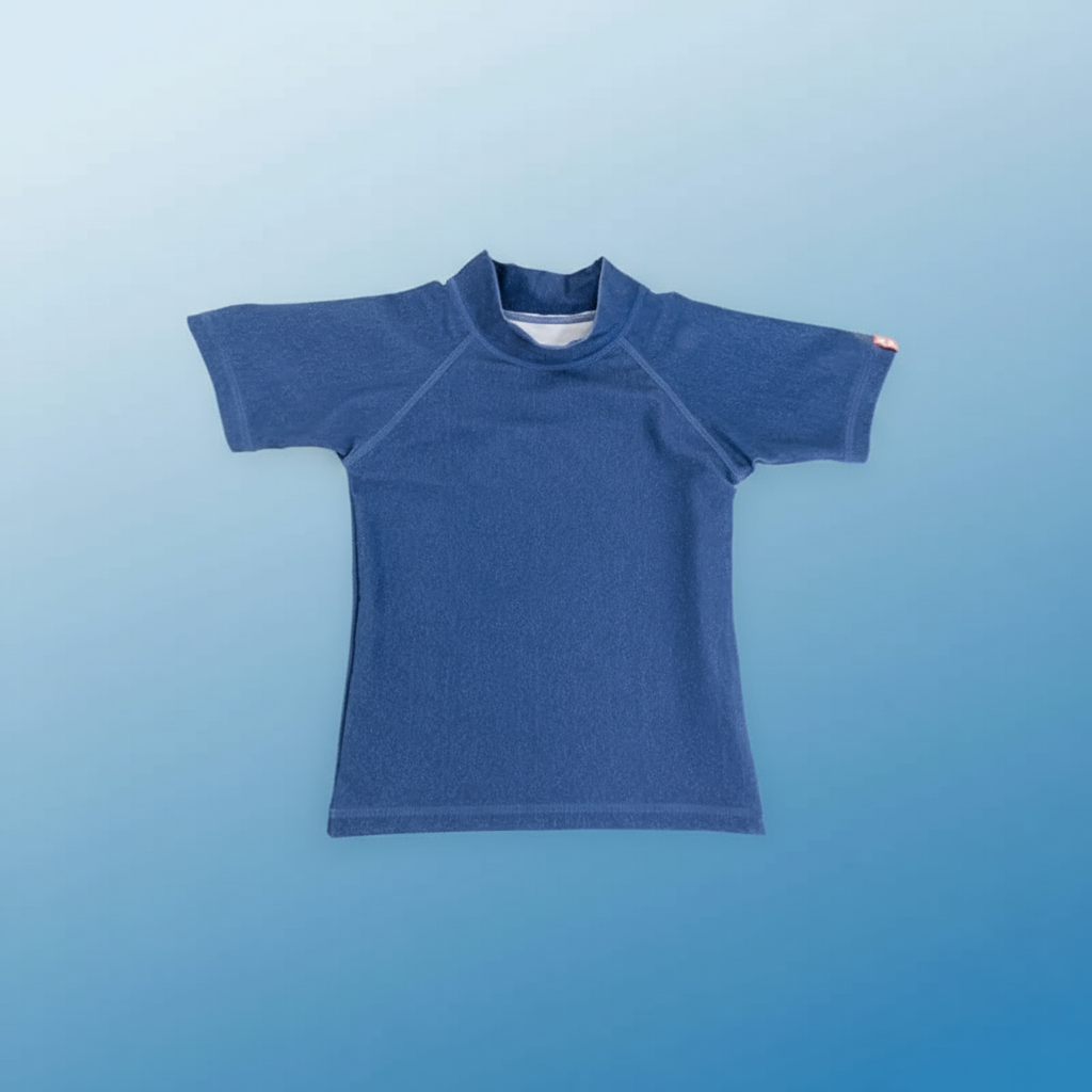 SunnyGuard – Été & Protection – T-shirt de bain anti-UV à manches courtes pour enfants
