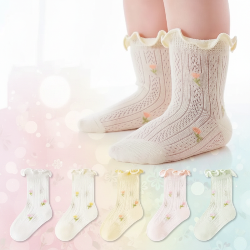 HappyToes – Colorées et mignonnes – Chaussettes pour bébé (lot de 5)