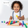 TinyMath – Ludique et éducatif – Tableau de calcul en bois avec chiffres